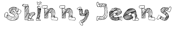 Skinny Jeans Doodles font preview